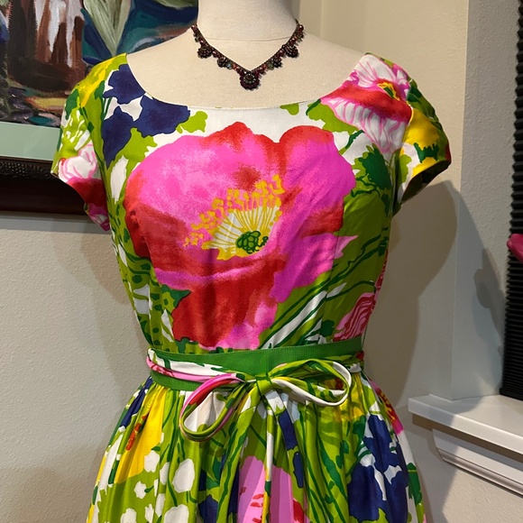 Englantine Rose Floral Print Long Gown / Maxi Dress by Bergdorf Goodman -  S - Picture 1 of 16